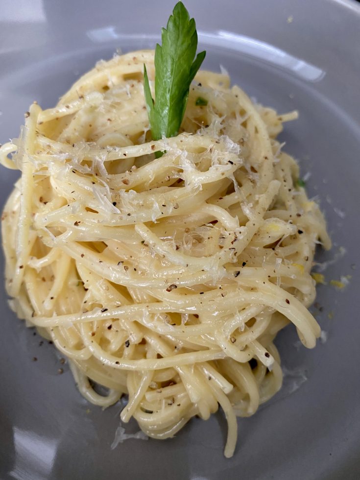 Creamy lemon spaghetti