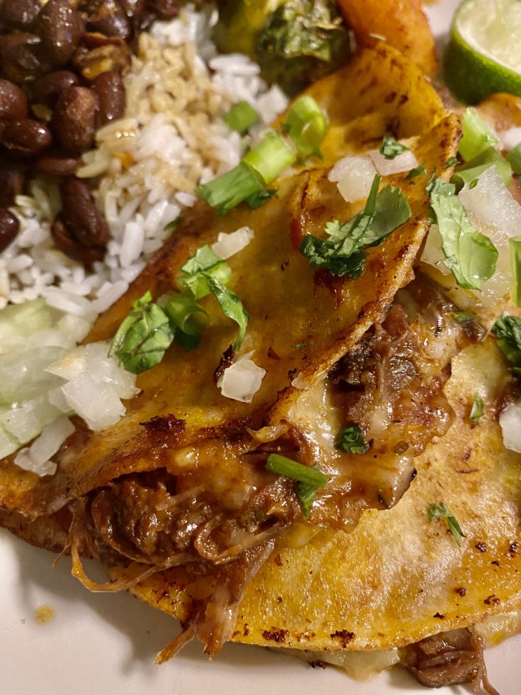 Slow Cooked Beef Birria Tacos with Consomé