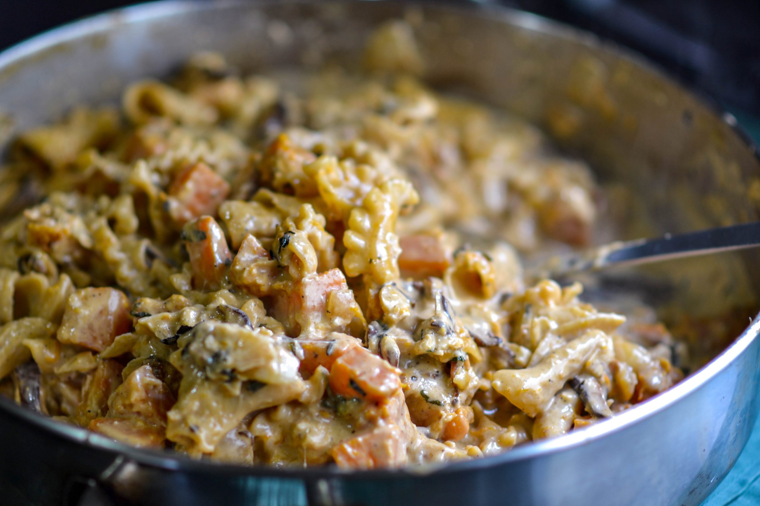 Creamy Pumpkin Mushroom Pasta-image